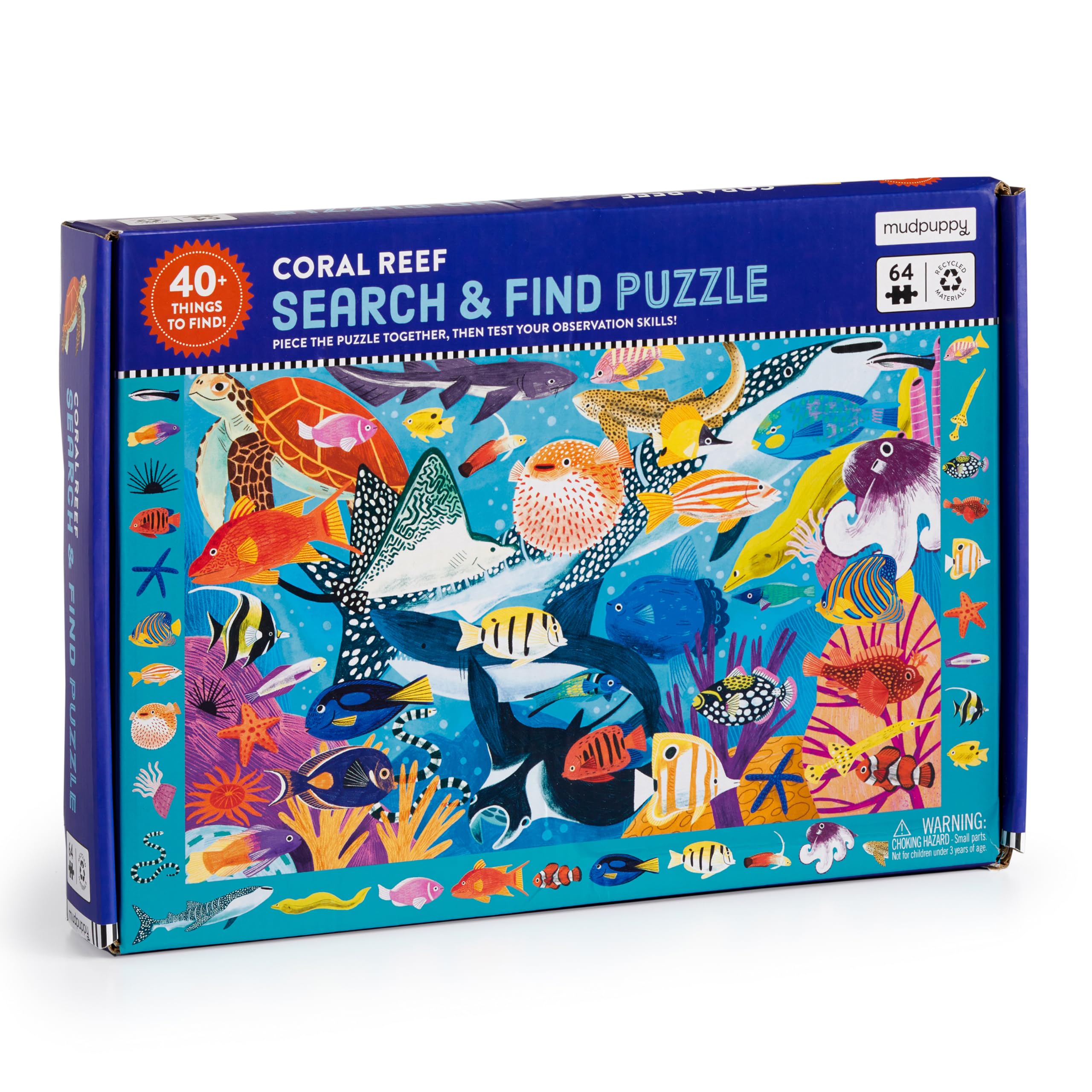 Amazon.com: Mudpuppy Coral Reef — 64 Piece Search & Find Puzzle
